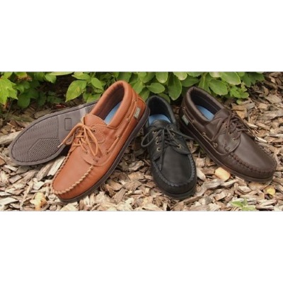 (image for) Women's Lace-Up Moccasin Shoes with TPR Rubber Soles